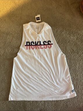 Y&R Reckless White Flag Graphic Muscle Tank
